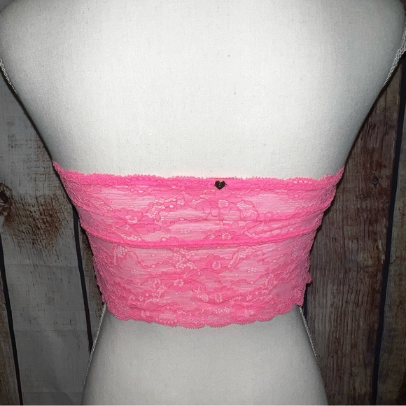PINK Victorias Secret lace bandeau size Large - Picture 4 of 9